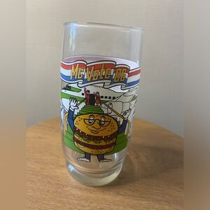 McDonalds 1986 McVote Collectors Drinking Glass